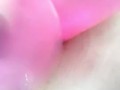 Big pink dildo, tight wet pay snap clip. @CookieBaby2020