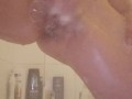 Shower pussy playing brunette