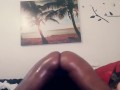 Sexy ass Ebony Wildcat bed twerk to Tory Lanez