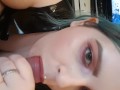 Alt Girl Doing Breath Play & Deepthroating Blowjob In Latex Dress