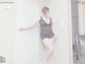 Dumb cocktreasing slut dancing and  in hight skimpy club dress