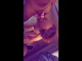 RAW THREESOME! girlfriend sucks tinderdate while getting fucked by her man!