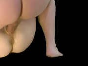 It hurts, it's not that hole!  - painful anal with ending in the ass