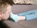Slave sniffs my socks and sweaty feet - OnlyFans and Fansly: ygfoot
