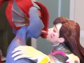 Deep Kissing - Undyne & D.va - Ayasz