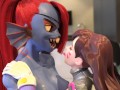 Deep Kissing - Undyne & D.va - Ayasz