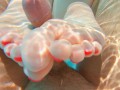 GINGER MERMAID UNDERWATER FOOTJOB POV | Perfect Soles Long Toes Red Nails