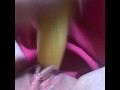 Lonely MILF cums on a squash