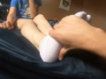 Trying on different socks, tickling and foot worship
