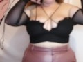 big boobed babe struggles with skimpy slutty shirt from Fashion Nova