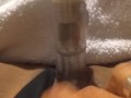 Pussy play and smoking