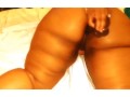 Big dildo strokes from the back