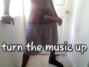 Training my big black dick to jump high...4 cumshots!