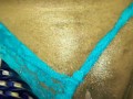 Shaved Black Pussy being teased with a Glass Dildo