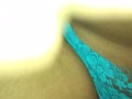 Shaved Black Pussy being teased with a Glass Dildo