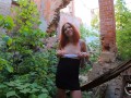 sex and blowjob in the abandoned manor.Cum on the face
