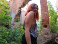 sex and blowjob in the abandoned manor.Cum on the face