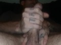 Extreme close up. Big dick tattooed male getting off with porn girls.