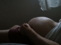 pregman with huge belly and contractions