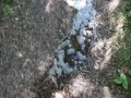 Outdoor pee desperation female POV, piss puddle