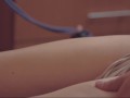 Tied up girl orgasm torture with vagina pomp, vibrator and glass anal plug