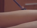 Tied up girl orgasm torture with vagina pomp, vibrator and glass anal plug