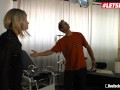 LETSDOEIT - Horny German Blonde Tricked Into Sex At the Gynecologist