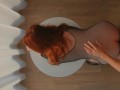 He Cums Too Fast Fucking me Doggy in Fishnet Bodysuit | Ginger Redhead Teen