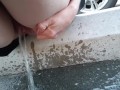 Pissing on the curb in broad daylight