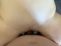Creampie in hairy pussy, pov