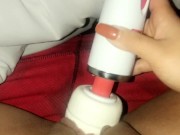 POWERFUL VIBRATOR ON MY WET PUSSY, AMAZING ORGASM