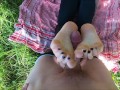 Redhair beauty does footjob in sports leggings.jenny-young.net