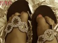 Carlycurvy feet in flip flops tease