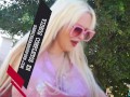 Sabrina Sabrok Huge tits flashing in public