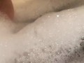 Ebony bbw feet and pussy in bath tub