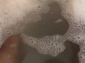 Ebony bbw feet and pussy in bath tub