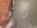 Ebony bbw feet and pussy in bath tub