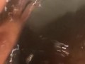 Ebony bbw feet and pussy in bath tub