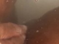 Ebony bbw feet and pussy in bath tub