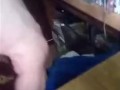 The effects of the powerful wank semen all over the table