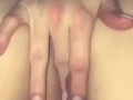 Dripping wet pussy fingered from behind