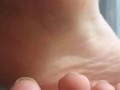 Queen frostbitten gets her feet oily and joi