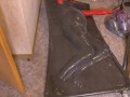 Erste Selbstbondage mit Vakuumbett im Demask Torpedotit Latexcatsuit