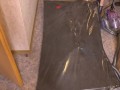 Erste Selbstbondage mit Vakuumbett im Demask Torpedotit Latexcatsuit