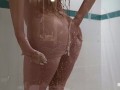 Girl With Nice Body Rubs Pussy In Shower