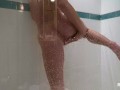 Girl With Nice Body Rubs Pussy In Shower