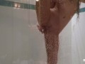 Girl With Nice Body Rubs Pussy In Shower