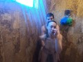 Hot sex in the shower and titty cumshot