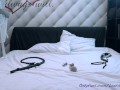 Cute slavegirl is masturbating with the buttplug in her ass