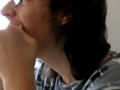 Sensually eating lemons